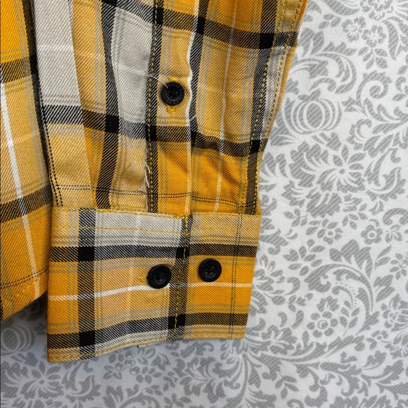 Harley-Davidson Yellow and Black Plaid Shirt - Picture 6 of 9